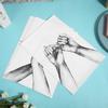3Pcs 21x30cm Simple Abstract Drawing Hand Letter Wall Art Canvas Painting Picture Decoration