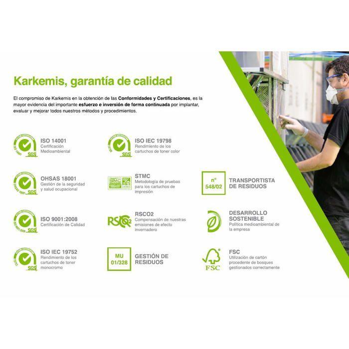 Cartouche D'encre Remanufacturée - Karkemis - Noir - 17 Ml - Compatible Canon PIXMA - Produit Écologique
