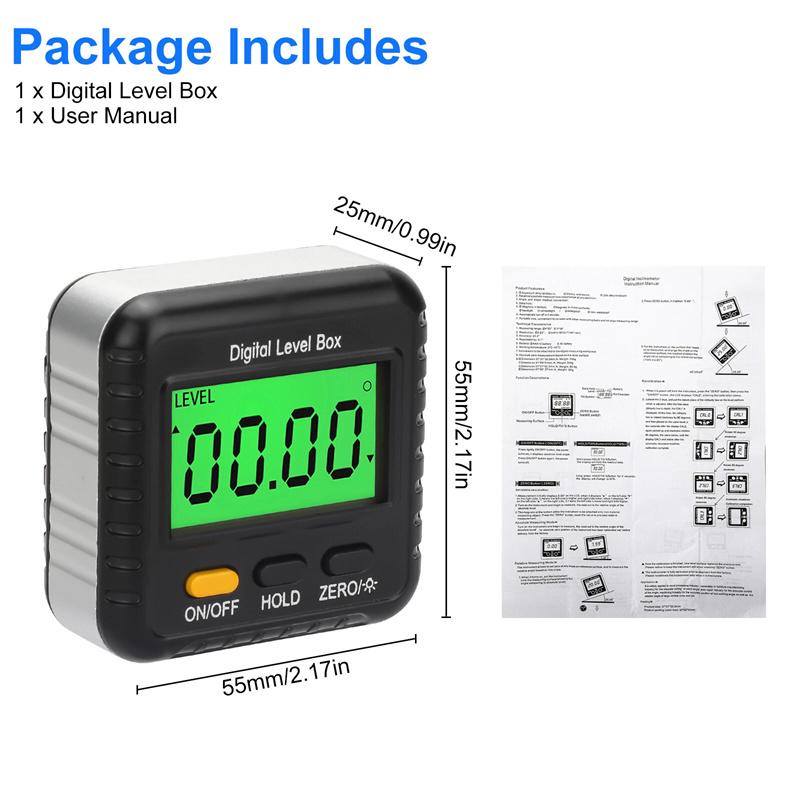 Mini Level Box Digital Inclinometer Magnetic Angle Gauge Meter Electronic Finder Protractor Measuring Tool For Home Decoration