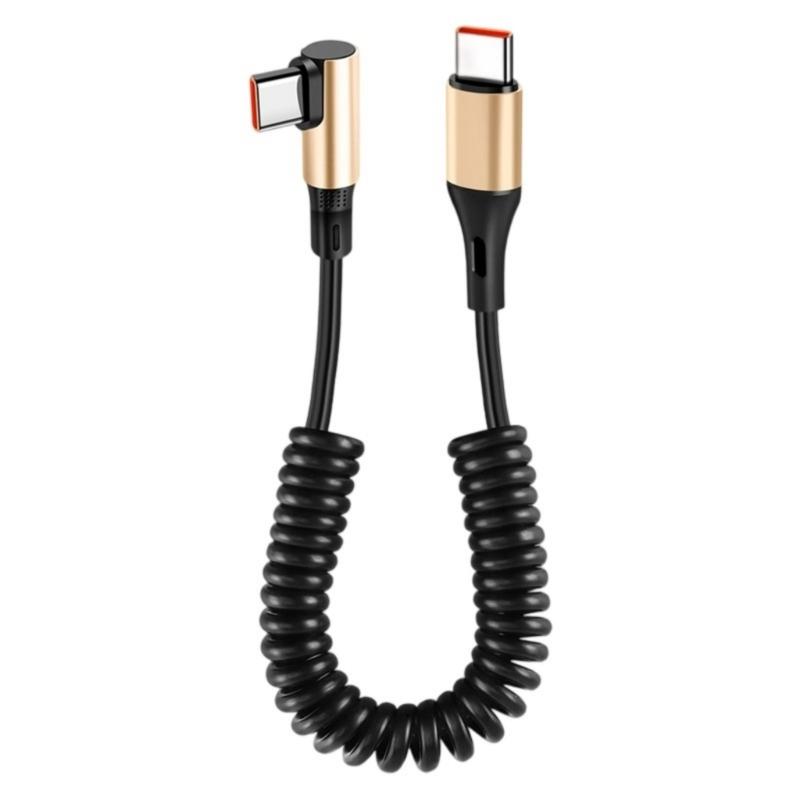 Double End Type C Rapid Charging Cable 240W Power Delivery Spring Reinforced Construction For Office Home Travel Use