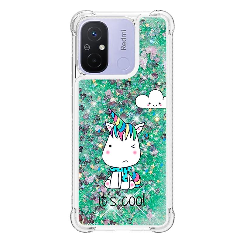 Pre Xiaomi Redmi 12C Puzdro Trblietavé Dynamické Tekuté Puzdro na Pre Fundas Xiaomi Redmi 12C Mi Kryt na Telefón Xiomi Redmi12C 12 C Coque