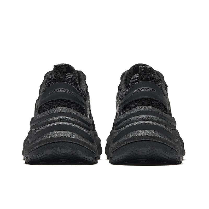 Anta Butterfly Wing Fashion Trend Durable Breathable Low-Top Dad Shoes Women sneaker Black Silver 922538883-3