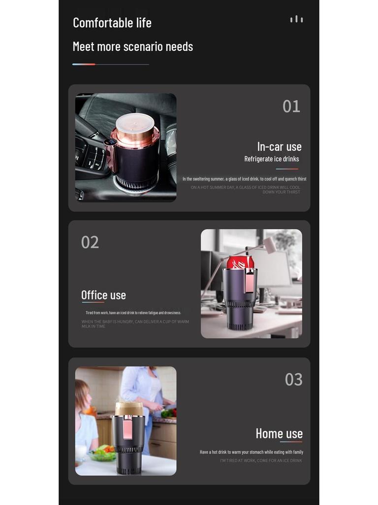 Smart Car Coaster with Fast Cooling & Heating for Cups