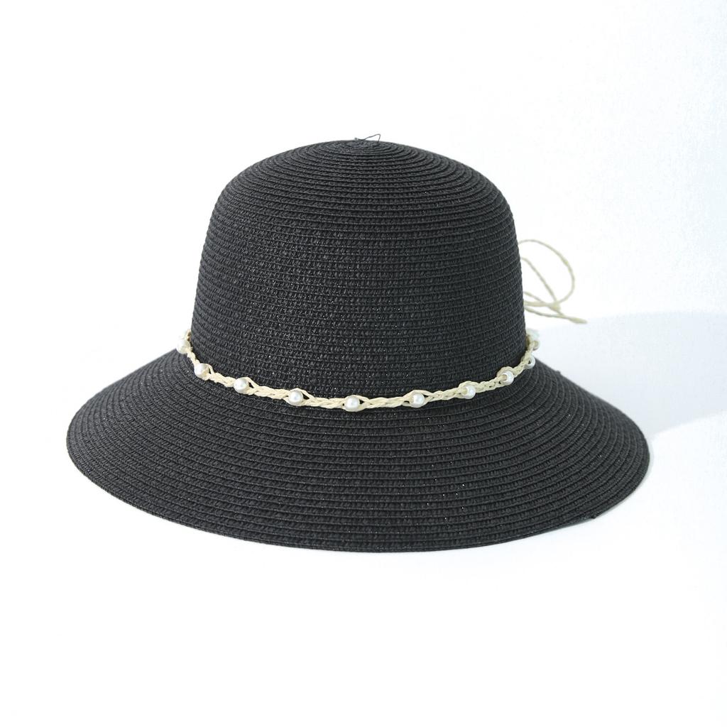 Bucket Hat Shell Decoration Vacation Shade Beach Hat Vacation Straw Hat