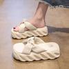 Versatile premium cool slippers women's summer 2025 new thick bottom heightening with skirt muffin beach one-word drag