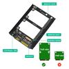 Metal Case Double mSATA SSDs To 2.5inch SATA3.0 6Gbps Adapter Card Socket mSATA to SATA3.0 Adapter Risers mSATA SSDs Adapter