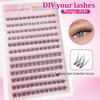 DIY Cluster False Eyelashes Set - Fish Tail Tri-Cluster Self-Grafting Lashes