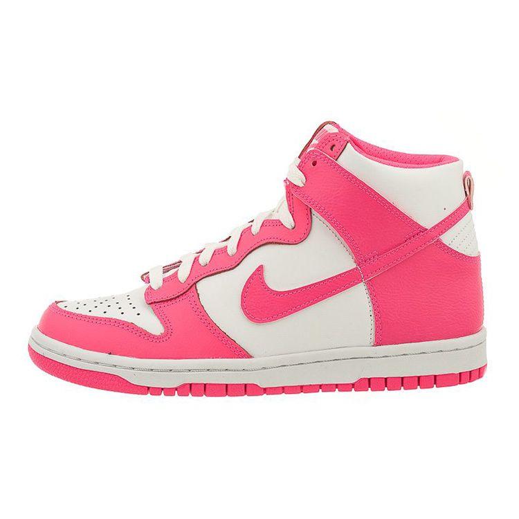

Nike Dunk High Удобные Универсальные Нескользящие Прочные Высокие Кеды Женские Кроссовки Розовые Белые 308319-127 40
