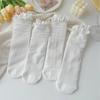 1 Pair Thin Short Socks Non-slip Mesh Socks Casual Lace Socks  for Spring Summer