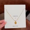 Korean 18K Gold Titanium Steel Women's Clavicle Necklace - Versatile, High-End, Non-Fading Temperament Choker.