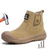 Stivali di Sicurezza da Uomo Stivali da Saldatura Antiscottatura Antischiacciamento Antiperforazione Punta in Acciaio Scarpe da Lavoro Uomo Protezione Scarpe di Sicurezza
