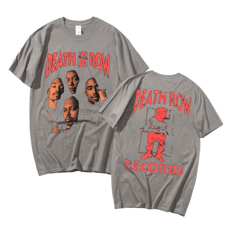 Pánske dámske grafické tričko s obojstrannou potlačou Death Row Records, hip-hopový štýl, pánske retro tričká, pánska móda, streetwear