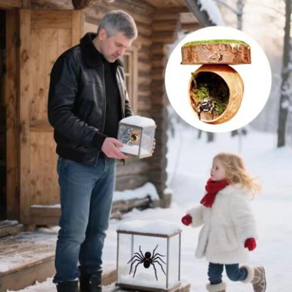 Mini Jumping Spider Shelter Handmade Magnetic Spider Habitat Spider Hide Cave  Tarantula House Cage