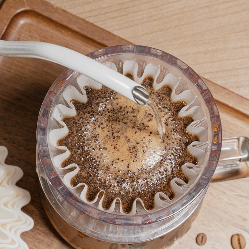 50Pcs Disposable Basket Coffee Filters, Cake Shape Pour Over Filter Paper for B75/155/185 Drippers
