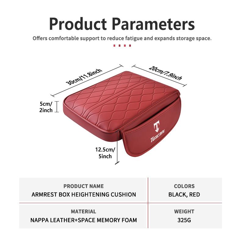 For Hyundai Leather Car Armrest Mat Center Console Arm Rest Protection Cushion Cover GDi N Line i10 Azera Genesis G70 G80 G90 PP37