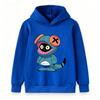Kids Boys Girls Hooded Sweatshirt Cartoon Anime Cute Alien Mascot Print Pullover Long Sleeve Casual Loose Hoodie for School Daily Outdoor Wear