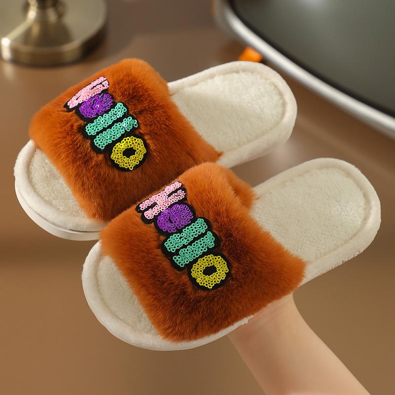 Winter Soft-Soled Cotton Slippers for Toddlers and Girls – Warm Plush Comfort
