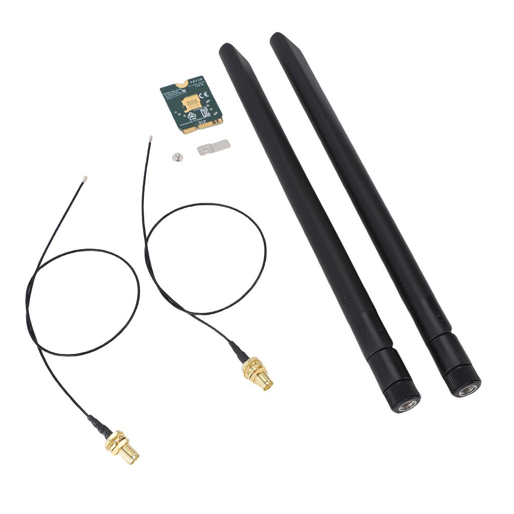 WiFi 6E Wireless Card M.2 NGFF Bluetooth 5.2 4200Mbps Tri Band 2.4Ghz 5Ghz 6Ghz Network Adapter Include 8dBi Antenna