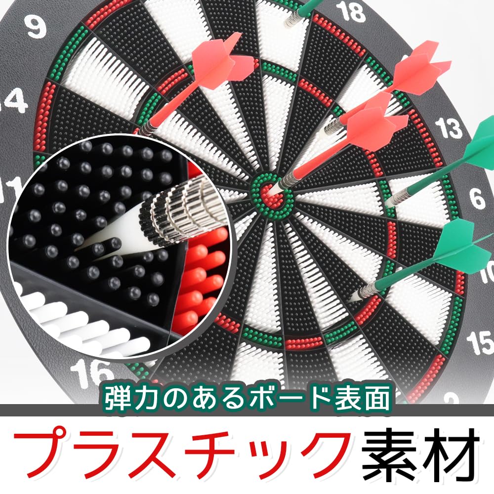 Nasmate Soft Rubber Darts Set (6 Soft Tips), Tabletop/Wall-Mountable, Perfect for Home Practice, Mini Games, Home Parties, Gifts, and Events