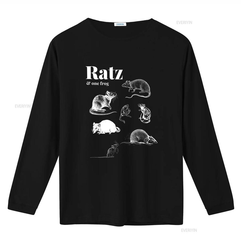 Garment Dyed T Shirt with Ratz One Frog Rat Pattern Print for Casual Fashion vintage Washed Soft designer clothes Stylish
