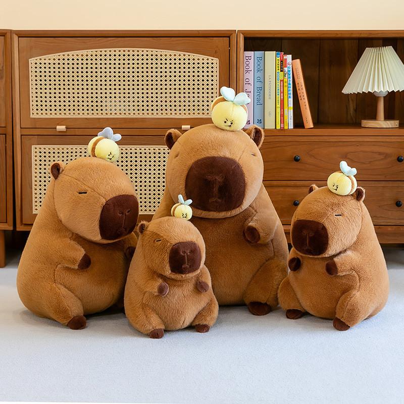 Bee Capybara Plush Toy Cute Cartoon Birthday Gift Girls Kids Adorable Dolls