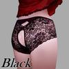 Open Crotch Panties Perforated Shorts Split Crotch Bewitching [FULL CHECK] (Beige, M)