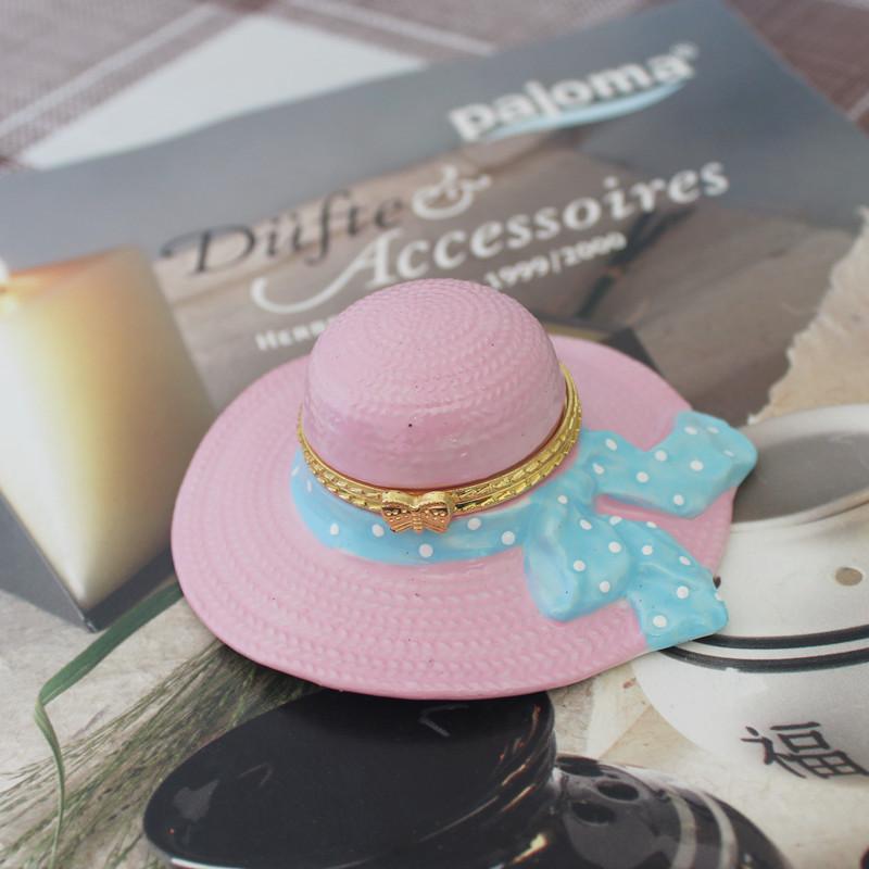 European and American Style Ceramic Handicraft Jewelry Box, Creative Home Furnishings Hand-painted Ceramic Storage Box