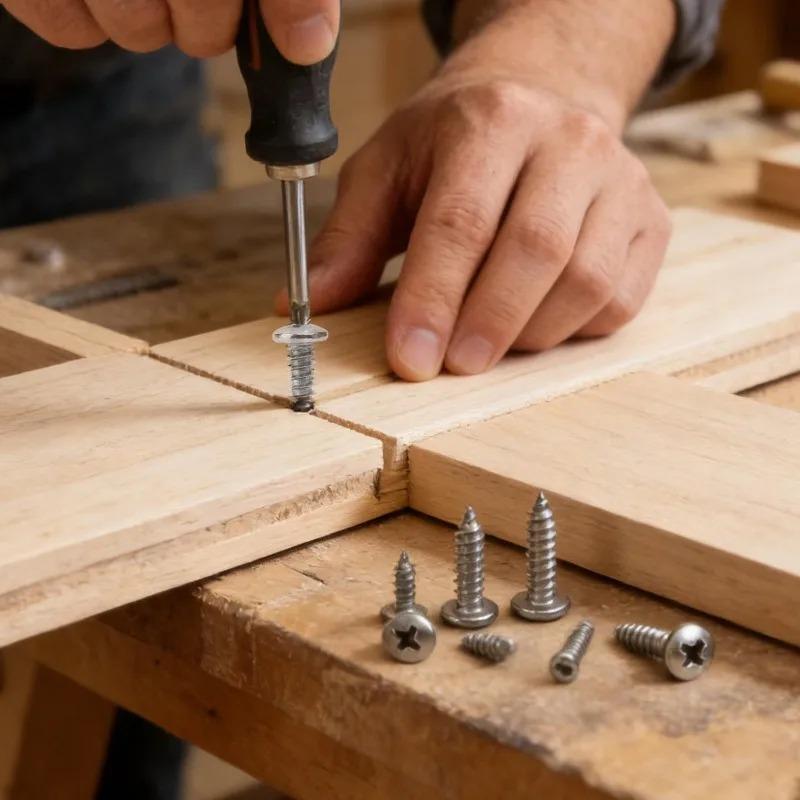 Round Head Self-Tapping Screw Stainless Steel Phillips Recessed Truss Head Wood Screws Mushroom Screw Woodworking Fasteners