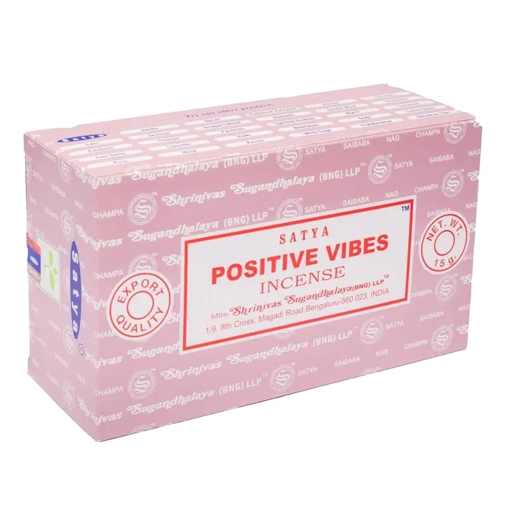 Satya Positive Vibes Incense Cones (Pack of 12)