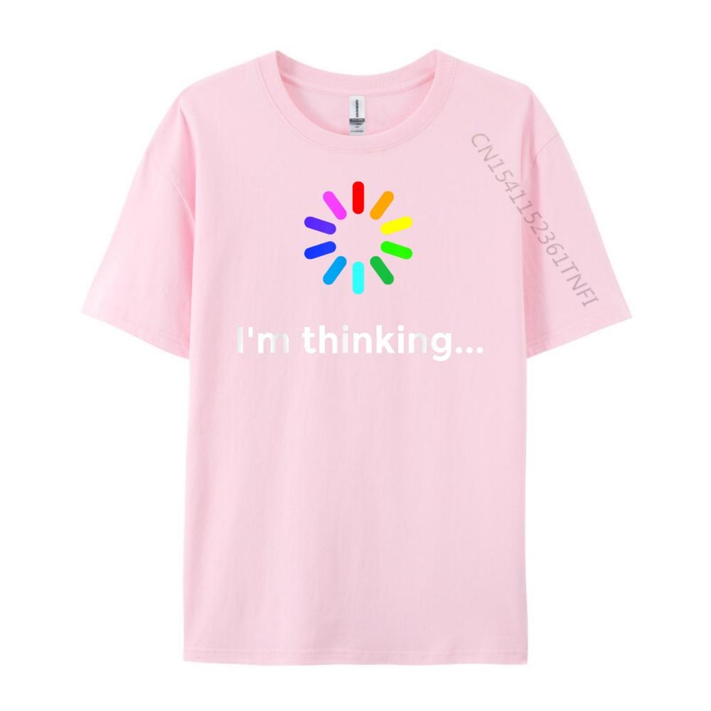 I M Thinking Geek Nerd Computer Programmer Techie T Green And White Graphic T Shirt Short Sleeve TShirt