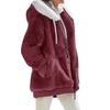 Cappotto invernale da donna tinta unita caldo peluche morbido taglie forti cappotto da signora abbigliamento invernale