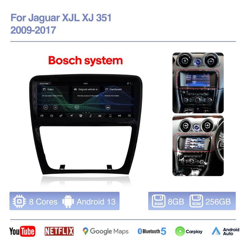 10.25inch Car Multimedia Video Player For Jaguar XJL XJ 351 2009-2017 GPS Navigation Android13 Radio stereo 8+256G Carplay 4G