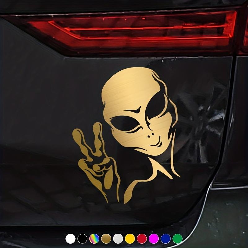 Car Decals Vinyl Auto Window Bumper Body Decals Space Alien Star Astronaut Personality Auto Decals Ufo Water-Repellent Decoration