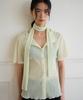 Oeoseoul Pleated Layer Blouse [Apple Green]