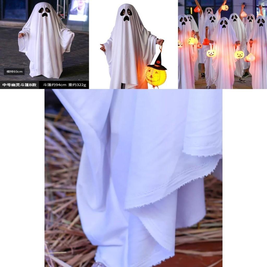 Stylish Ghostly Cloak For Kids Halloween Costume With A Spooky Image Made Of Durable Cloth
