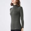 Gunze Misty Pink Inner High Long Hot Keeps You Size L MH5645P/MH5645K Women's Shirt, Thick, Warm, Stretchy, Neck, Sleeve, Magic, Warm,