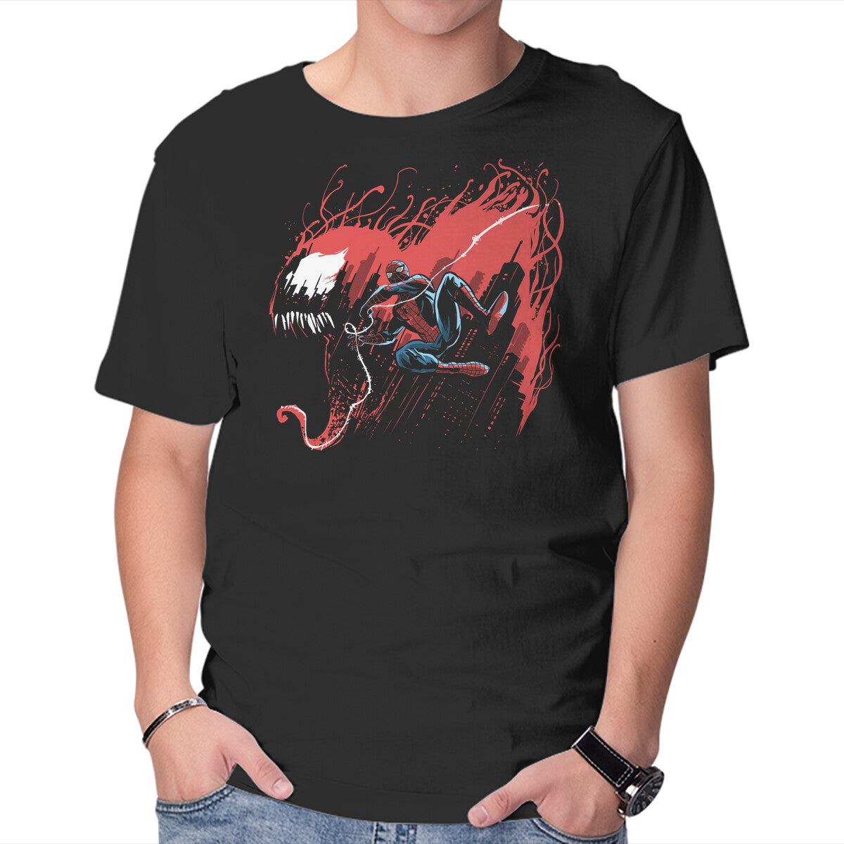 Unisex Crew Neck T-Shirt Symbiote Hunt Graphic Short Sleeve Casual Tee XXXXL