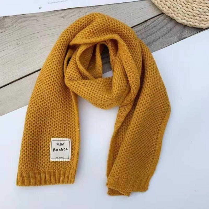 

1Pc Simple and Multifunctional Winter Solid Color Adult Scarf, Winter Warm and Fashionable Scarf, Versatile and Thick жовтий