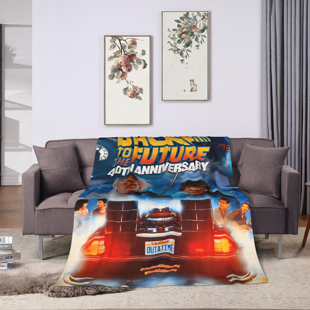 Back to the Future Warm Soft Blanket  Kids Adult Plush Throw Blanket Novelty Home Decor Flannel Bedspread Sofa Bed Cover