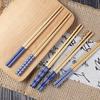 Eco-Friendly Bamboo Chopsticks 5 Pairs Handmade Japanese Style for Family Dinner Tableware