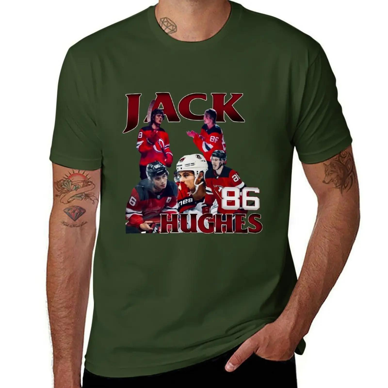 

Jack Hughes American Hockey T-Shirt anime t shirts man clothes custom t shirt oversized t shirt outfits for men S