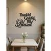 "Thankful Grateful Blessed" Metal Wall Art, Farmhouse Home Decor for Living Room, Rustic Housewarming Gift, Aesthetic Halloween Decoration