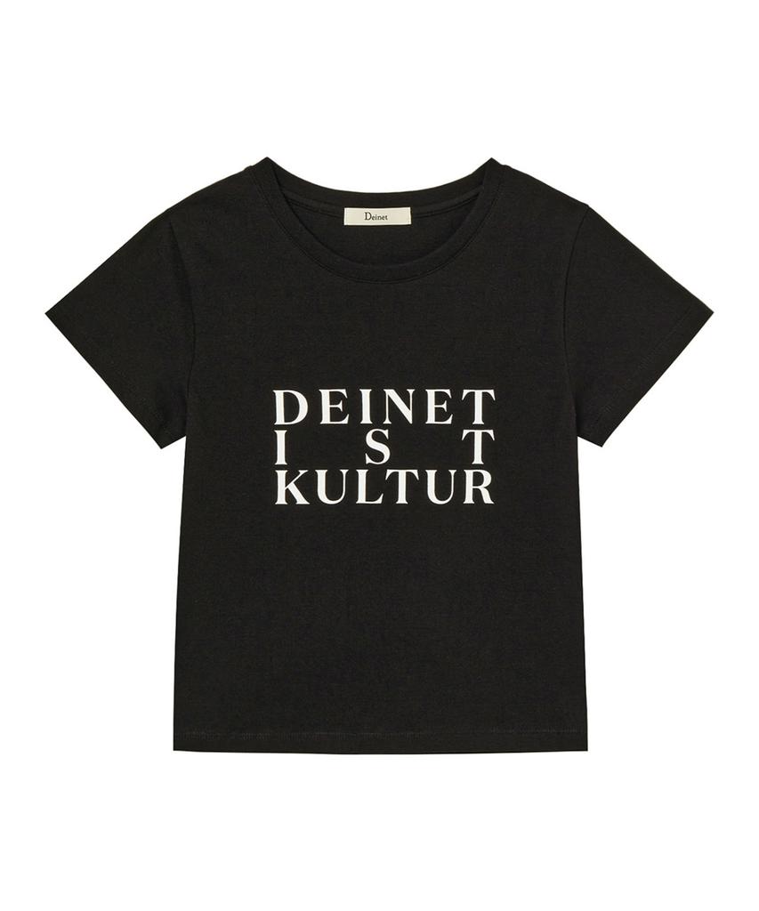 DEINET Bi Graphic Slimsized T-Shirt In Black