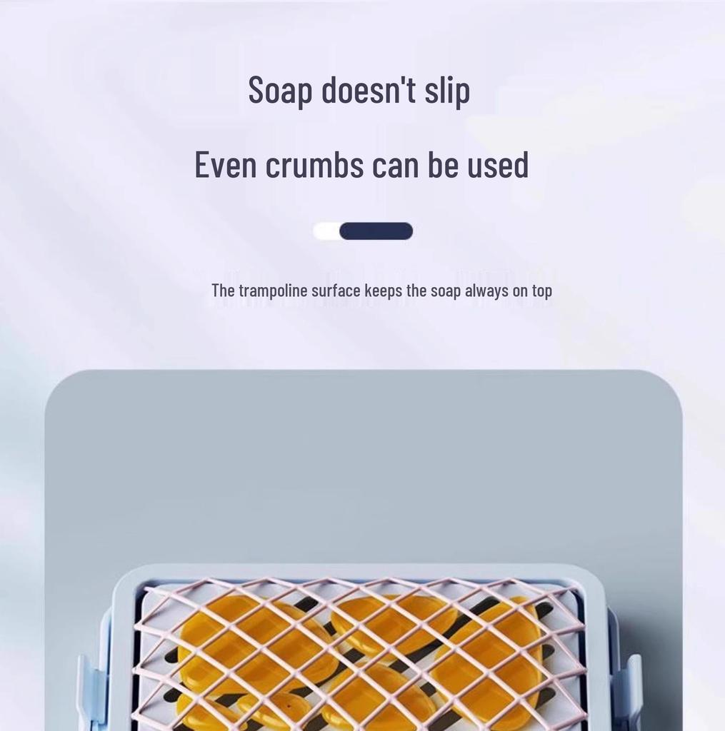 Multifunctional Elastic Mesh Soap Foaming Box: Hands-Free Laundry & Storage Tray with Drainage