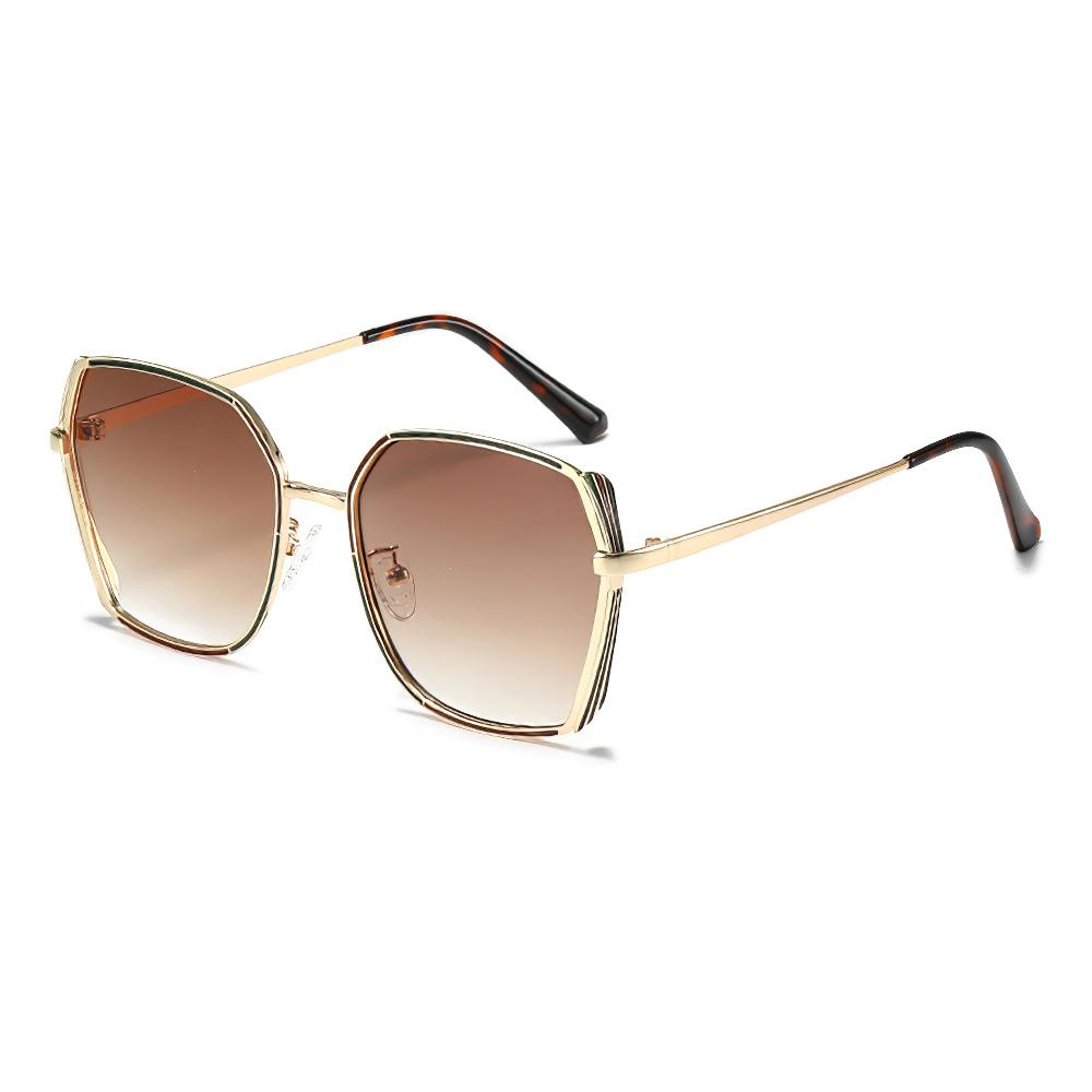 Fashion Sunglasses for Women Minimalist Frame Gradient Lenses Metal Legs Streamlined Design
