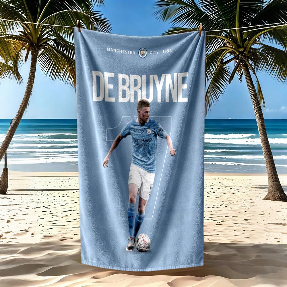 Manchester City Beach Towel Super Soft Microfiber Quickdry Fabric Comfortable Lightweight