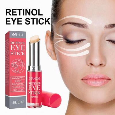 Retinol oční krém tyčinka proti stárnutí proti vráskám zpevňující hydratační otoky černé a kruhy hluboké zesvětlení I2F9