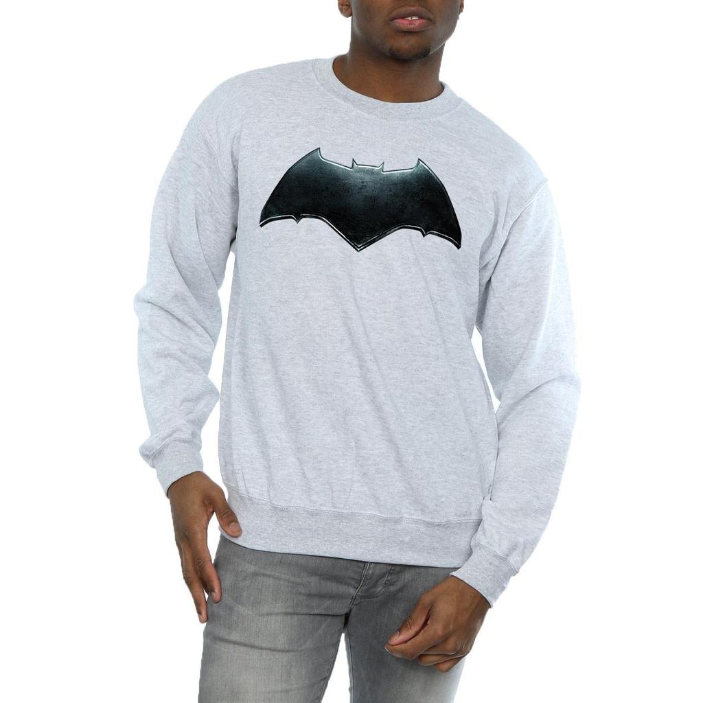 DC Comics Mens Justice League Movie Batman Emblem Sweatshirt