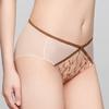 Anlifang Women's Embroidered Mesh Mid-Low Waist Briefs