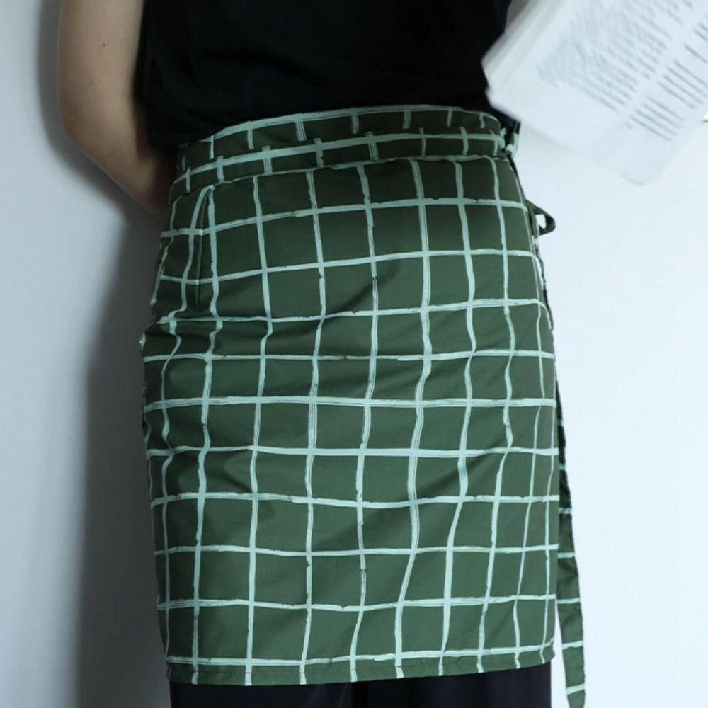 

Cotton Waterproof Apron Anti Fouling Kitchen Apron Home Use Half Body Apron Barista Style B